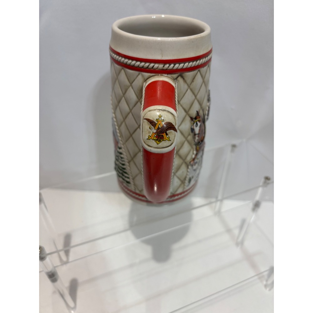 VTG Budweiser Holiday Stein 1985 Limited Edition Clydesdales Mug Multi-Color - Picture 6 of 11